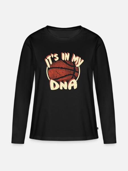 Det er i mitt DNA - Basketball B-Ball Ball Game Dunk - Premium økologisk langermet T-skjorte for kvinner - svart
