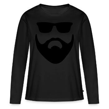 MEN - MAN - MACHO - T-shirt TESTOSTÉRONE - T-shirt manches longues Premium bio Femme - noir - Devant - Julia (174cm)
