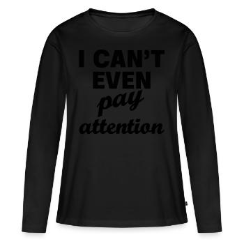 Pay attention to arm - Women's Premium Organic Long Sleeve Shirt - black - Front - Julia (174cm)
