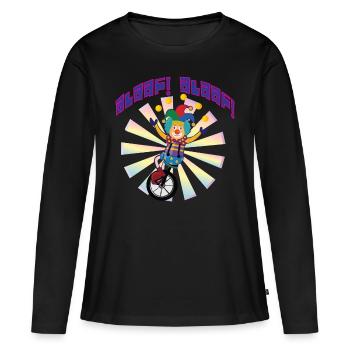 Alaaf Alaaf Clown auf Einrad zu Karneval - Frauen Premium Bio Langarmshirt - Schwarz - Vorne - Julia (174cm)