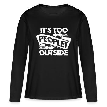 People Hate People Provocation Gift - T-shirt manches longues Premium bio Femme - noir - Devant - Julia (174cm)