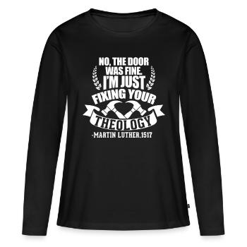 Martin Luther King - T-shirt manches longues Premium bio Femme - noir - Devant - Julia (174cm)