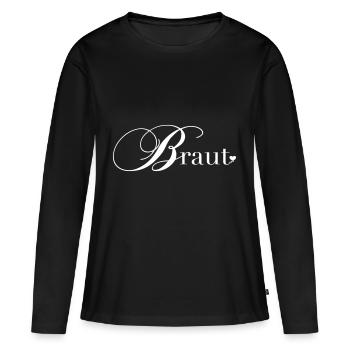 Braut JGA Junggesellin Letzter Abend Freiheit Herz - Frauen Premium Bio Langarmshirt - Schwarz - Vorne - Julia (174cm)