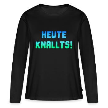 Réveillon du Nouvel An Fête du Nouvel An - T-shirt manches longues Premium bio Femme - noir - Devant - Julia (174cm)