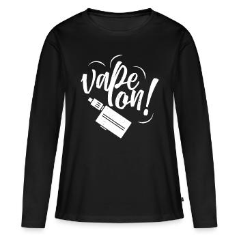 Vape On Vaper Vaping Dampfer dampfen Subohm Ohm - Frauen Premium Bio Langarmshirt - Schwarz - Vorne - Julia (174cm)