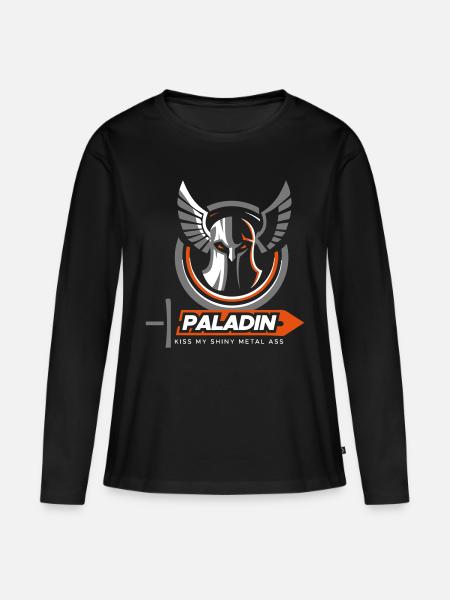 rpg paladin - Frauen Premium Bio Langarmshirt - Schwarz