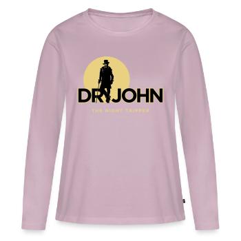 Dr. Jean - T-shirt manches longues Premium bio Femme - rose poudré - Devant - Julia (174cm)
