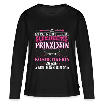 KOSMETIKERIN Geschenk - Frauen Premium Bio Langarmshirt - Schwarz - Vorne - Julia (174cm)