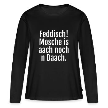 C’est drôle en Hesse. Cadeau pour la Hesse. - T-shirt manches longues Premium bio Femme - noir - Devant - Julia (174cm)