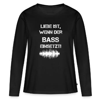 Electro Basse Musique - T-shirt manches longues Premium bio Femme - noir - Devant - Julia (174cm)