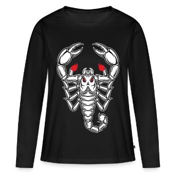 Scorpion Mascotte Logo Sport Gaming - T-shirt manches longues Premium bio Femme - noir - Devant - Julia (174cm)