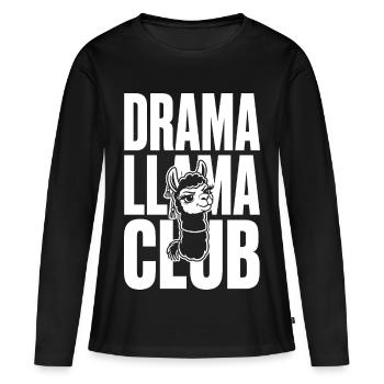 Club de Lama de Théâtre Diva Lama Vilaine - T-shirt manches longues Premium bio Femme - noir - Devant - Julia (174cm)