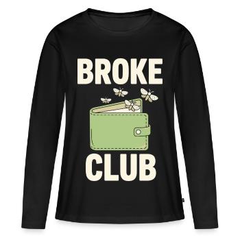 Portefeuille vide du club cassé - T-shirt manches longues Premium bio Femme - noir - Devant - Julia (174cm)
