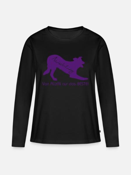 Mischling - Frauen Premium Bio Langarmshirt - Schwarz