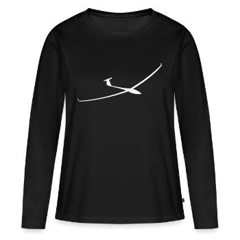 Planeur Association Aerolub cadeaux Sports de plein air - T-shirt manches longues Premium bio Femme - noir - Devant - Julia (174cm)