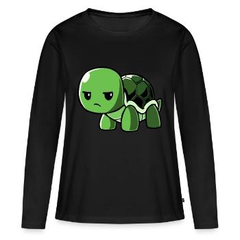 Tortoise annoyed - Women's Premium Organic Long Sleeve Shirt - black - Front - Julia (174cm)