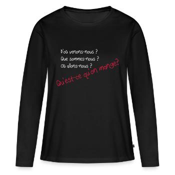 Citations - T-shirt manches longues Premium bio Femme - noir - Devant - Julia (174cm)