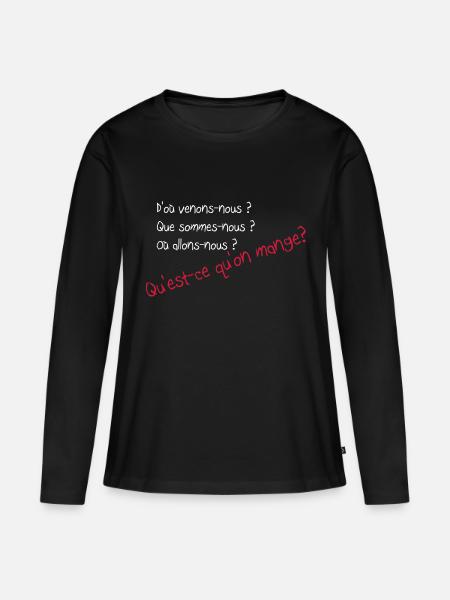 Quote - Women's Premium Organic Long Sleeve Shirt - black