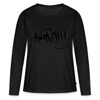 Anarchy - Women's Premium Organic Long Sleeve Shirt - black - Front - Julia (174cm)