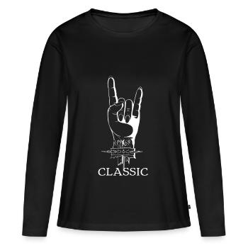 Tee shirt cadeau 1969 Rock classique 50e anniversaire - T-shirt manches longues Premium bio Femme - noir - Devant - Julia (174cm)