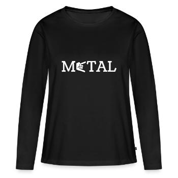 métal - T-shirt manches longues Premium bio Femme - noir - Devant - Julia (174cm)