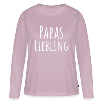 Papas Liebling - Frauen Premium Bio Langarmshirt - Altrosa - Vorne - Julia (174cm)