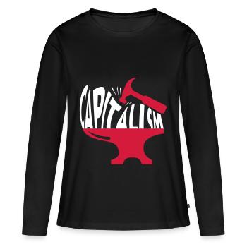 Socialism/Revolutionary/Sovjet/Hammer/Smash - Women's Premium Organic Long Sleeve Shirt - black - Front - Julia (174cm)