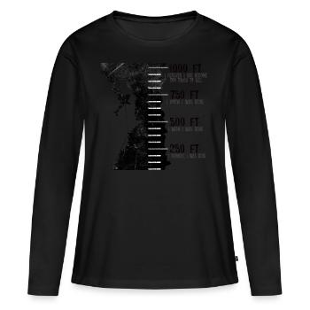 alpinisme - T-shirt manches longues Premium bio Femme - noir - Devant - Julia (174cm)