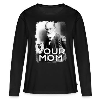 Conflit d'Œdipe complexe de Freud Oedipe - T-shirt manches longues Premium bio Femme - noir - Devant - Julia (174cm)