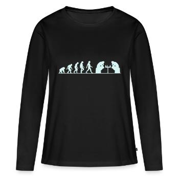 evolution failure - Women's Premium Organic Long Sleeve Shirt - black - Front - Julia (174cm)