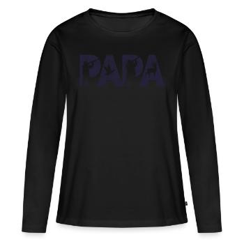 Jaeger Vater Vatertag - Frauen Premium Bio Langarmshirt - Schwarz - Vorne - Julia (174cm)