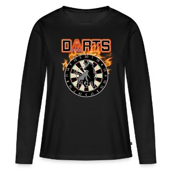Darts Bullseye - Women's Premium Organic Long Sleeve Shirt - black - Front - Julia (174cm)