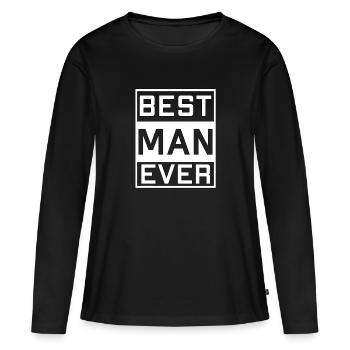 best man ever - Women's Premium Organic Long Sleeve Shirt - black - Front - Julia (174cm)