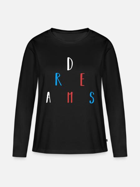 Träume - Frauen Premium Bio Langarmshirt - Schwarz