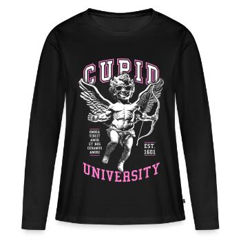 Ange chérubin Cupidon avec lunettes de soleil - T-shirt manches longues Premium bio Femme - noir - Devant - Julia (174cm)
