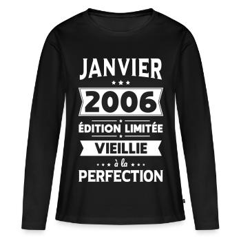 20th Anniversary - January 2006 Perfection - Women's Premium Organic Long Sleeve Shirt - black - Front - Julia (174cm)