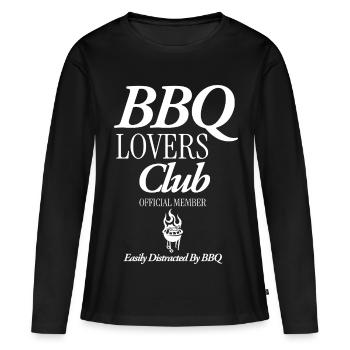 Club des amateurs de barbecue - T-shirt manches longues Premium bio Femme - noir - Devant - Julia (174cm)