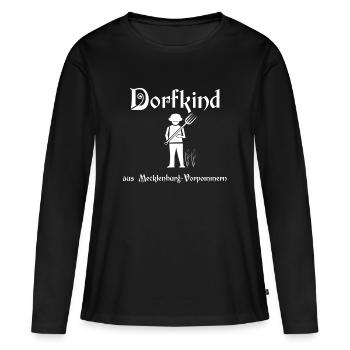 Enfant du village disant Mecklembourg Poméranie occidentale - T-shirt manches longues Premium bio Femme - noir - Devant - Julia (174cm)