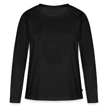 RAGE Le roi des singes - T-shirt manches longues Premium bio Femme - noir - Devant - Julia (174cm)