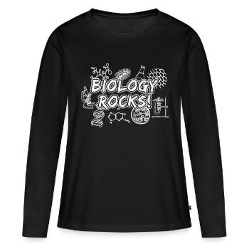 Cadeau biologiste biologiste - T-shirt manches longues Premium bio Femme - noir - Devant - Julia (174cm)