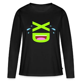 XD - T-shirt manches longues Premium bio Femme - noir - Devant - Julia (174cm)