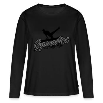 La gymnastique est ma vie Turner Design - T-shirt manches longues Premium bio Femme - noir - Devant - Julia (174cm)