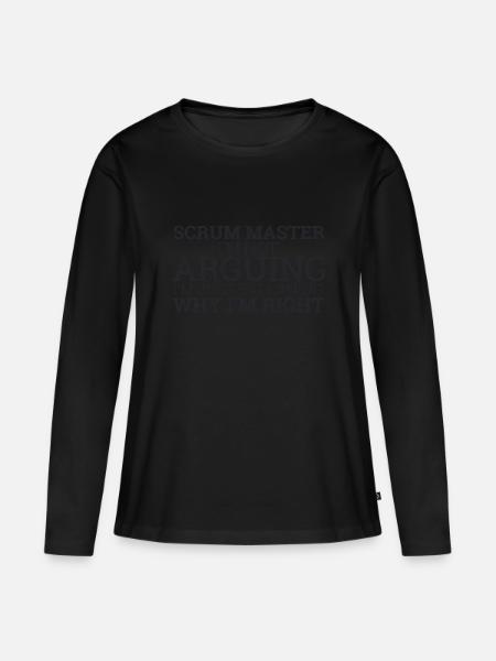 "Scrum Master Arguing | "Scrum Master"" - Frauen Premium Bio Langarmshirt -