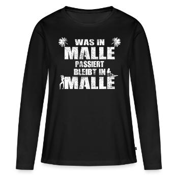 Malle Mallorca vacances - T-shirt manches longues Premium bio Femme - noir - Devant - Julia (174cm)