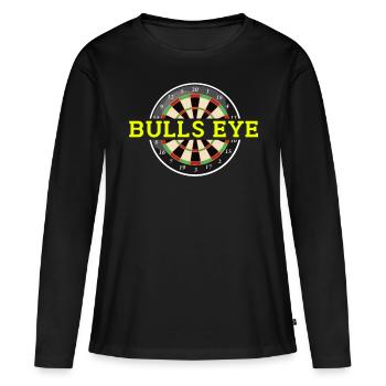 Bulls Eye - Frauen Premium Bio Langarmshirt - Schwarz - Vorne - Julia (174cm)