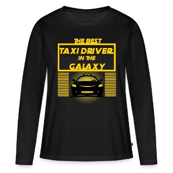 Taxi Driver - Le meilleur chauffeur de taxi de la galaxie - T-shirt manches longues Premium bio Femme - noir - Devant - Julia (174cm)