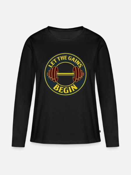 Bodybuilder Body Building Krafttraining Geschenk - Frauen Premium Bio Langarmshirt - Schwarz