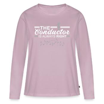 Conductor Maestro Orchestra Choir Conduct Gift - Women's Premium Organic Long Sleeve Shirt - dusky pink - Front - Julia (174cm)