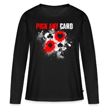 Draw a card of card magic - Women's Premium Organic Long Sleeve Shirt - black - Front - Julia (174cm)