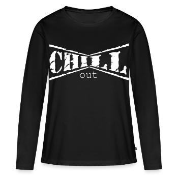 chill chill stoner chill times parents enseignant chill chill - T-shirt manches longues Premium bio Femme - noir - Devant - Julia (174cm)